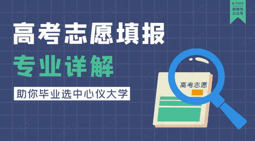 高考志愿专业详解填报指南 蓝色简约卡通公众号封面图海报模板下载